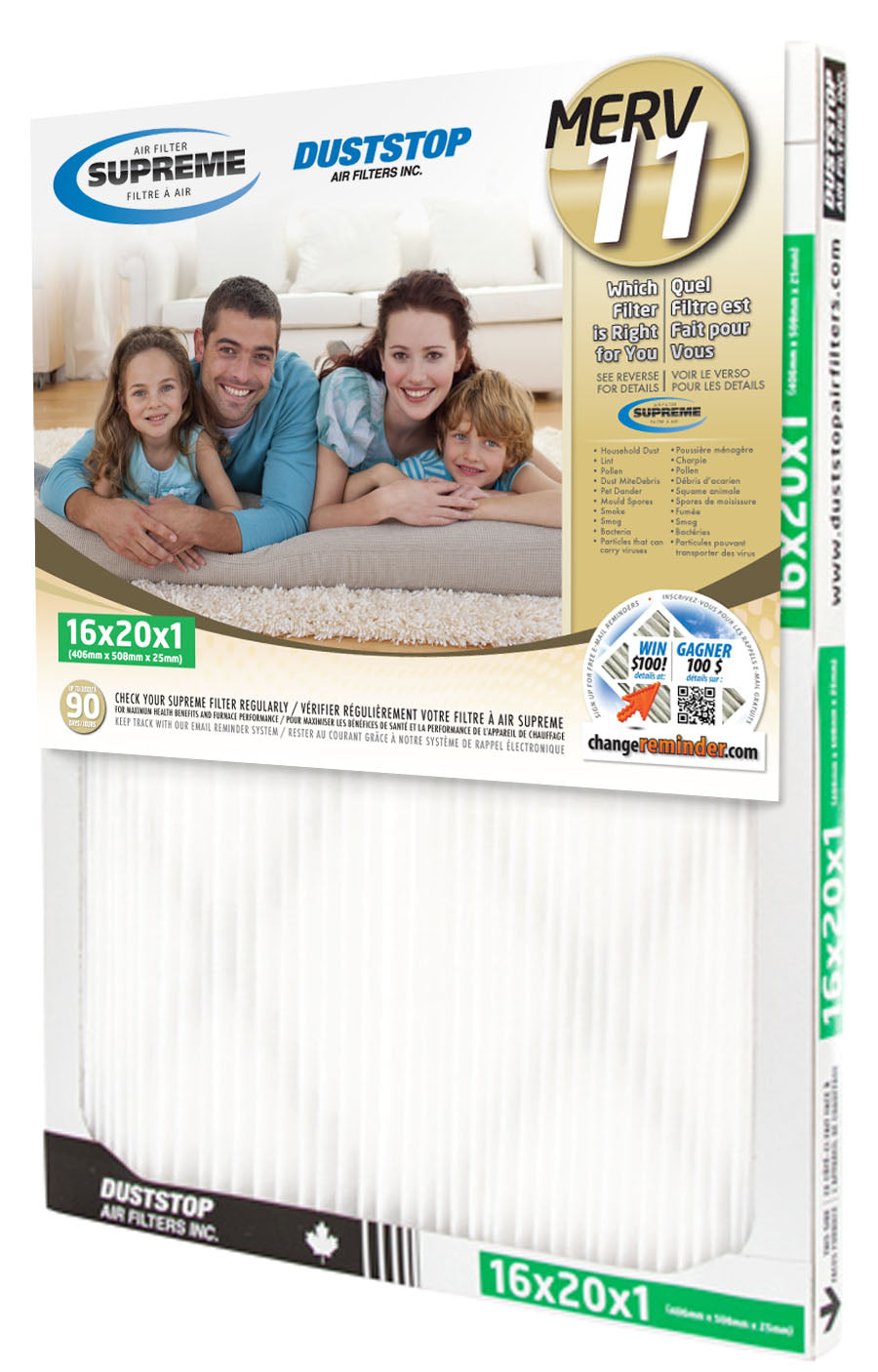 16x20x1 Supreme Furnace Filter - MERV 11 - 6 Packs/Case