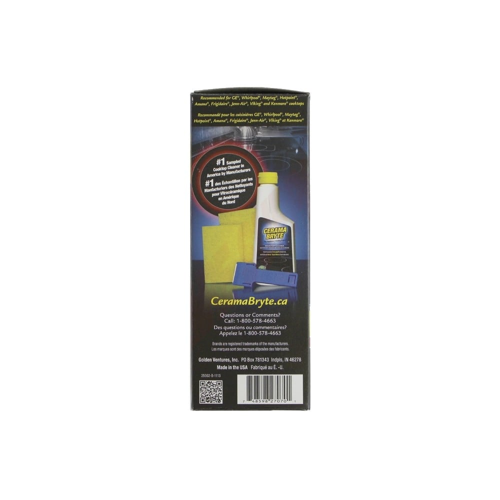 Kit de nettoyage pour table de cuisson Cerama Bryte Frigidaire 319000009