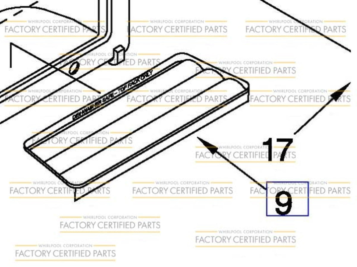 WP2206670B Overflow Grille for Whirlpool Refrigerator