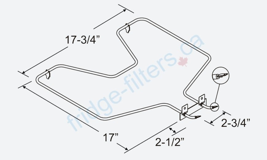TJWG02A00493 Universal Bake Element for Oven Range