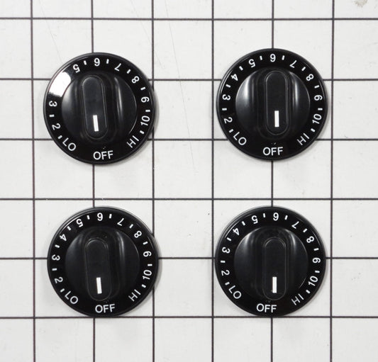 Whirlpool 12200035 Cooktop Burner Knob Kit, 4 Set