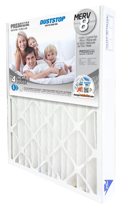 20" x 20" x 4" Air & Furnace Filter - MERV 8 - 3 Packs/Case -2