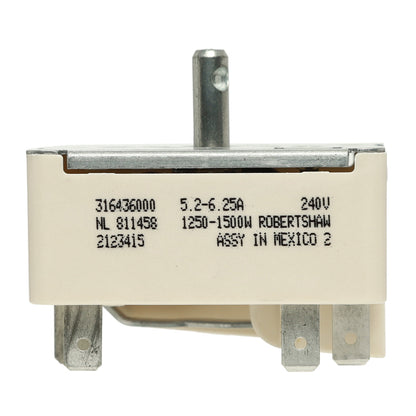 316436000 Small Element Infinite Burner Switch for Frigidaire Stove