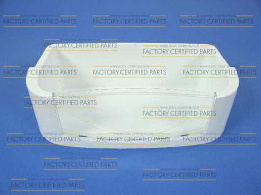 67004040 Medium Fridge Door Bin for Whirlpool, Clear/White