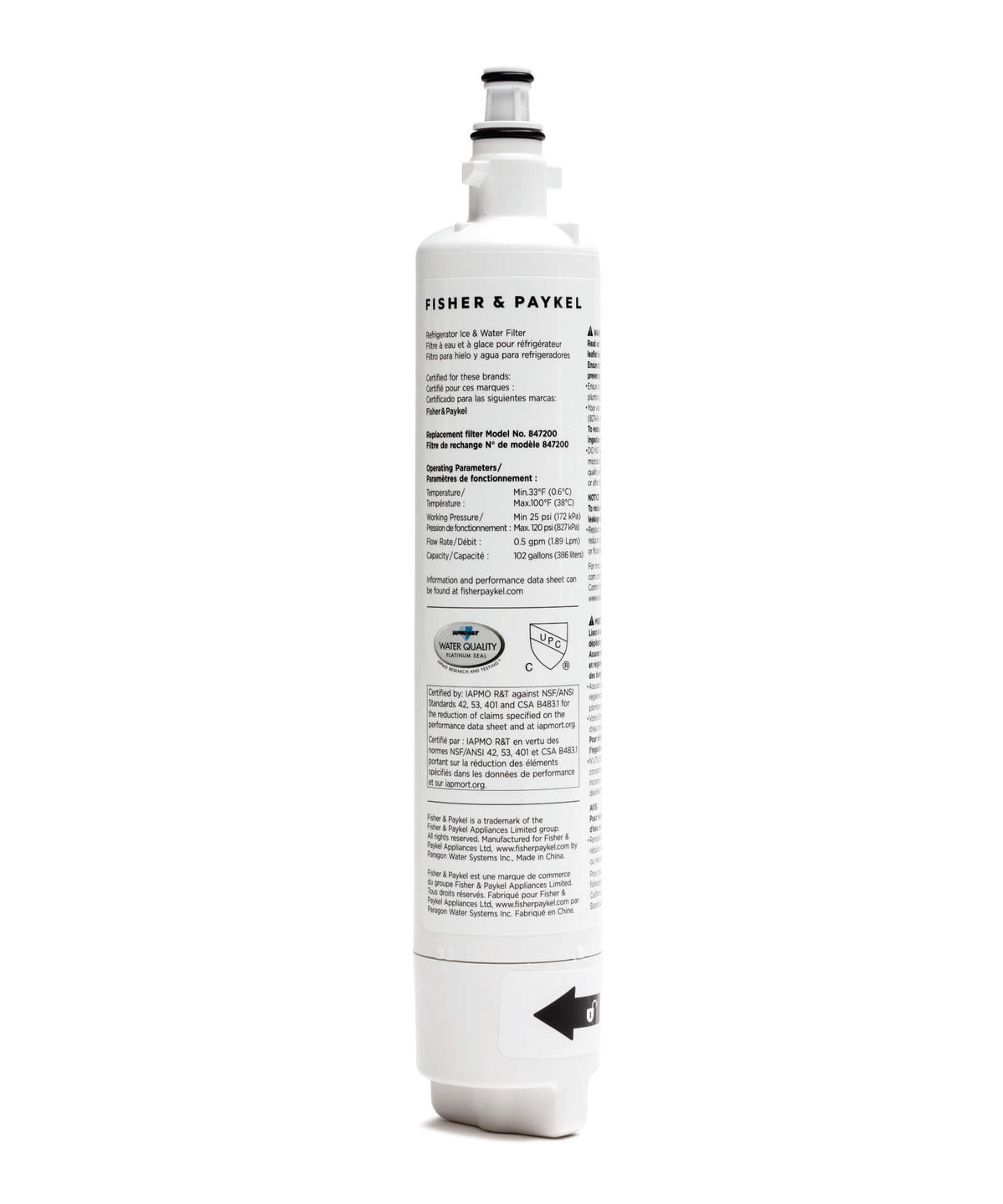 FWC3 847200 Fisher & Paykel refrigerator water filter replacement -2