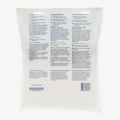 Whirlpool W10165295RP 15" White Trash Compactor Bags