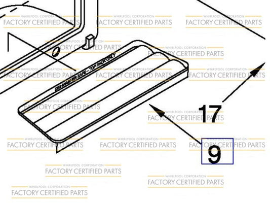 WP2206670B Overflow Grille for Whirlpool Refrigerator