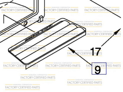 WP2206670B Overflow Grille for Whirlpool Refrigerator