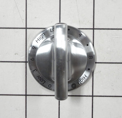 WP74011550 Stainless Steel Burner Knob for Whirlpool Oven Range
