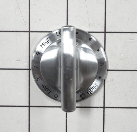 WP74011550 Stainless Steel Burner Knob for Whirlpool Oven Range