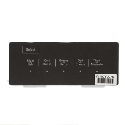 WPW10769076 Tiroir de contrôle de température de réfrigérateur Whirlpool - Module d'interface utilisateur