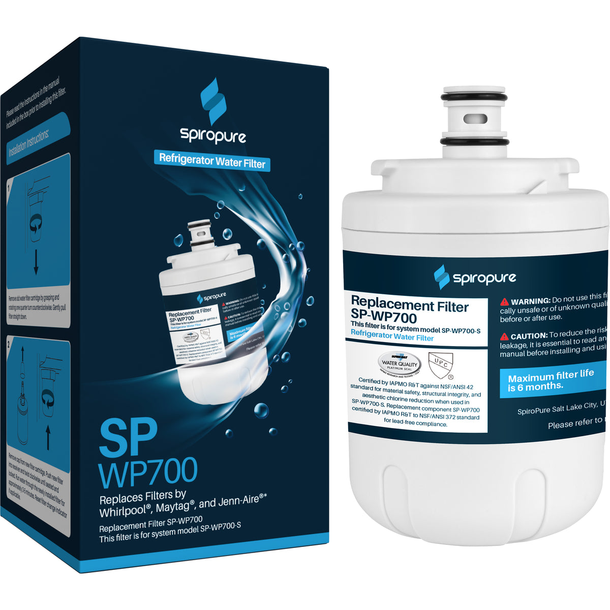 Replacement for Whirlpool EDR7D1B UKF7003 refrigerator water filter replacement -1