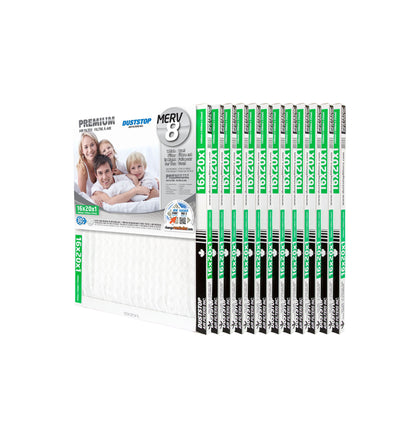 16" x 20" x 1" Premium Air & Furnace Filter - MERV 8 - 12 Packs/Case -1