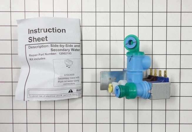 12002193 Water Inlet Valve for Amana/Kenmore/Maytag/KitchenAid Fridge