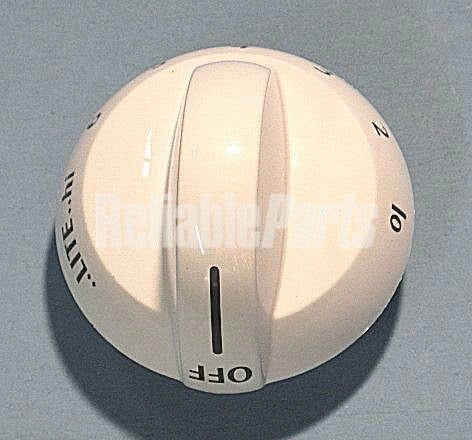 Frigidaire 316220008 White Oven Range Burner Knob
