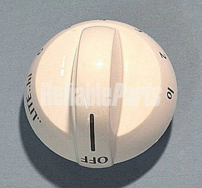 Frigidaire 316220008 White Oven Range Burner Knob