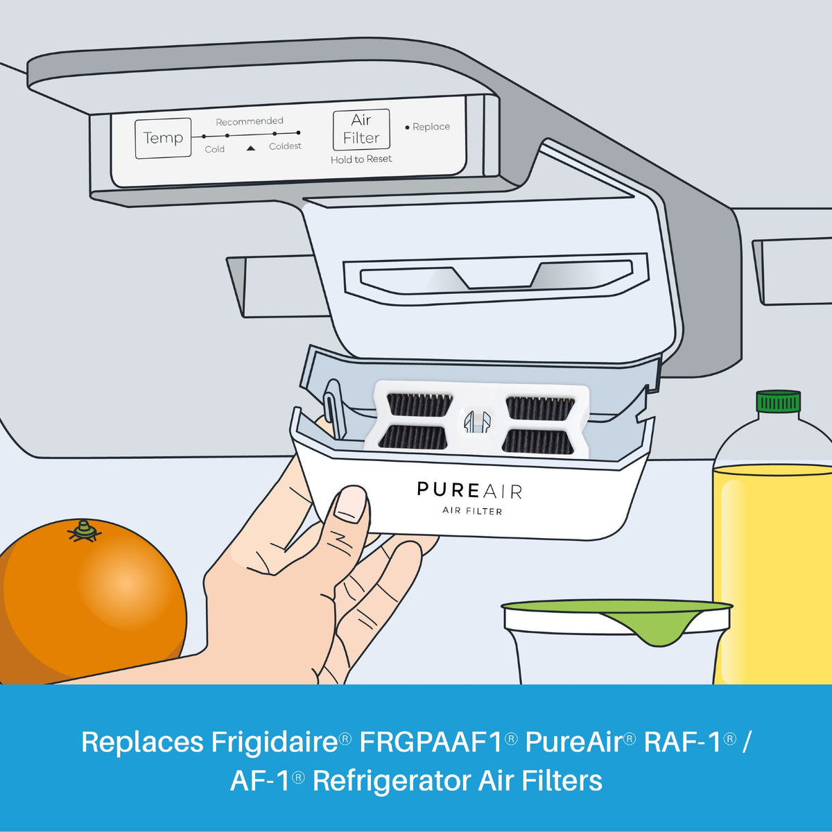 Replacement for Frigidaire FRGPAAF1 PureAir RAF-1 AF-1 refrigerator air filter replacement -5