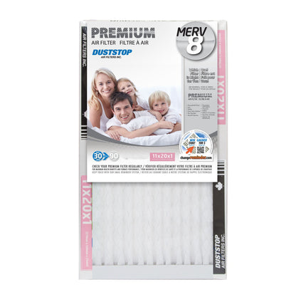 11" x 20" x 1" Premium Air & Furnace Filter - MERV 8 - 12 Packs/Case -2