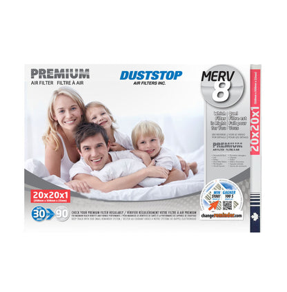 20x20x1 Premium Furnace Filter - MERV 8 - 12 Packs/Case -1