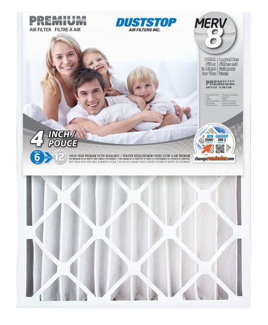 20" x 25" x 4" Air & Furnace Filter - MERV 8 - 3 Packs/Case -1