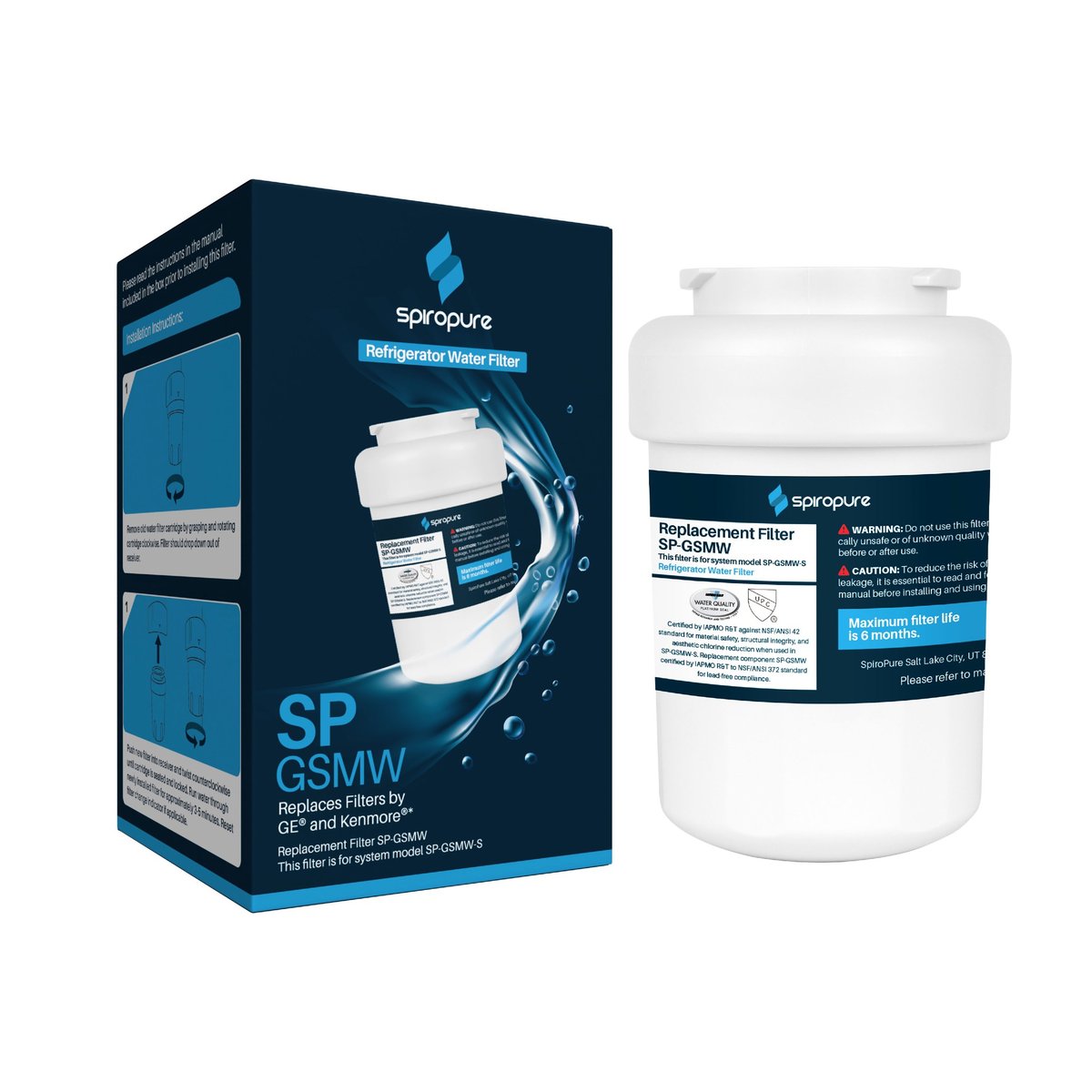 GE MWF / MWFINT refrigerator water filter replacement cartridge -1