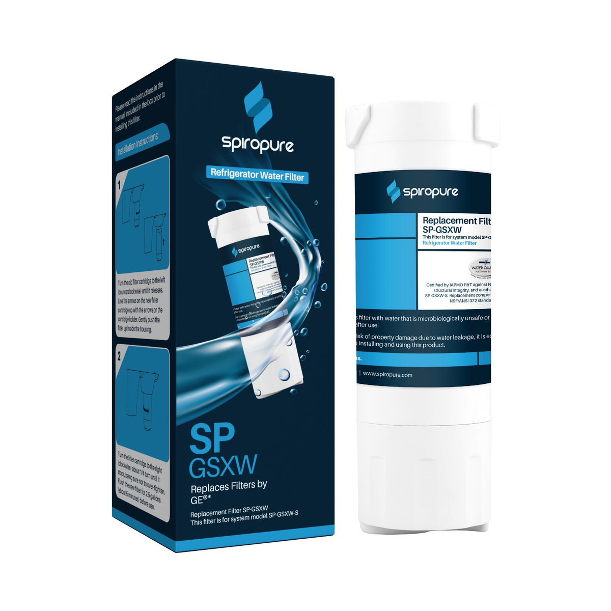 Replacement for GE XWF refrigerator water filter replacement -1