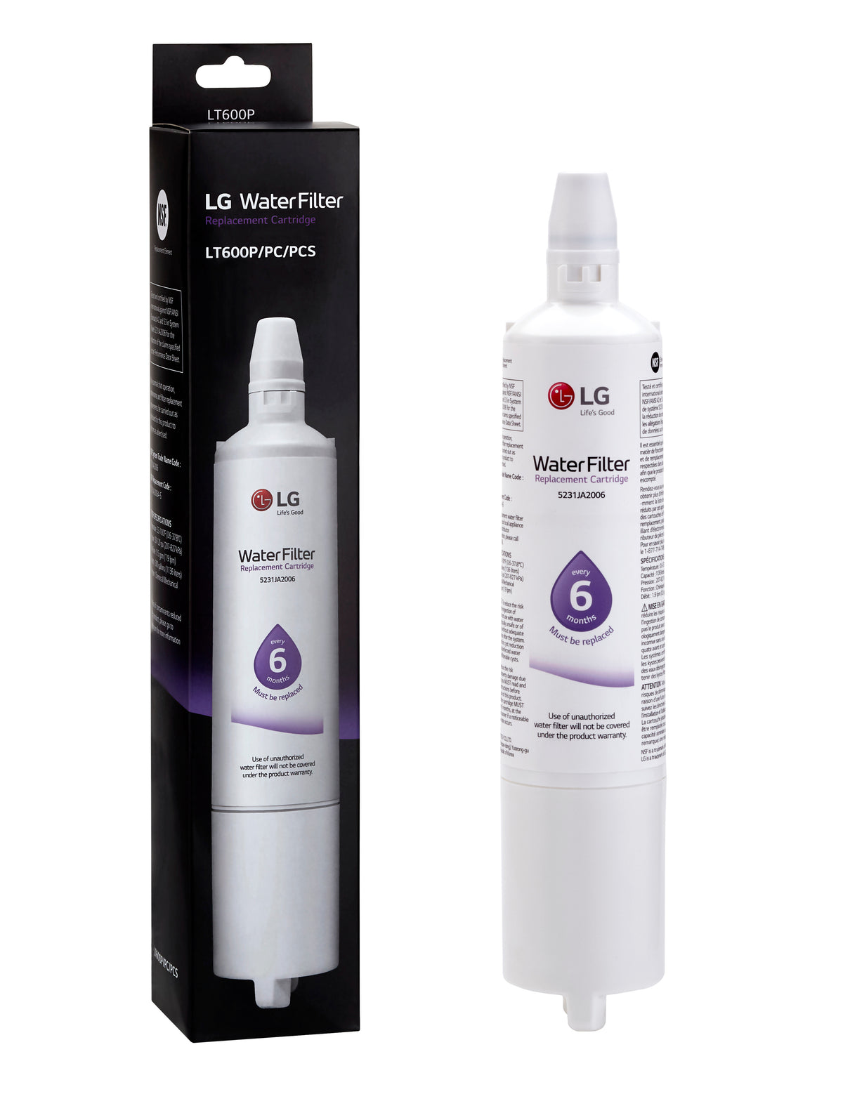LG 5231JA2006B LT600P refrigerator water filter replacement -1