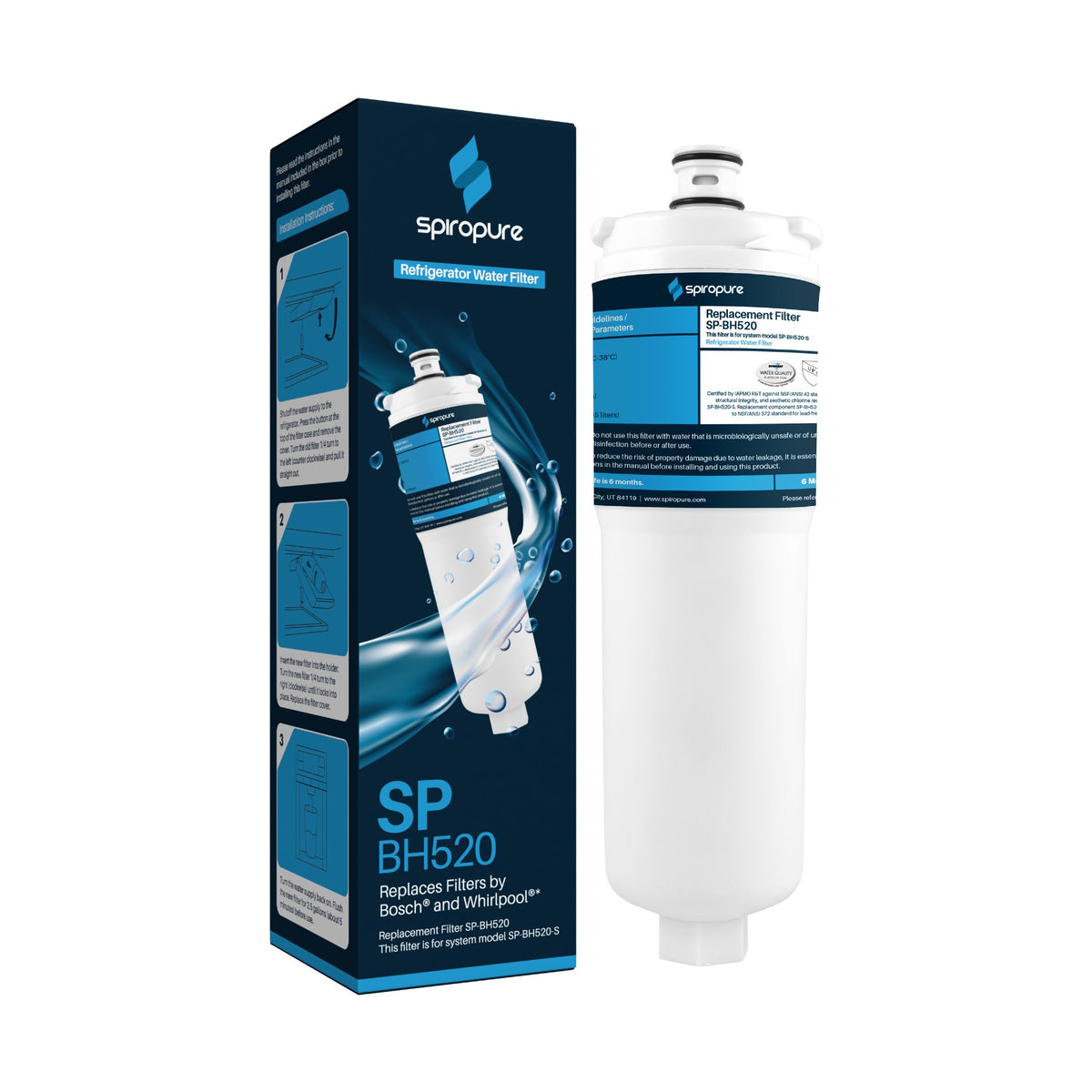 Bosch 640565 / EVOLFLTR10 refrigerator water filter replacement cartridge -1