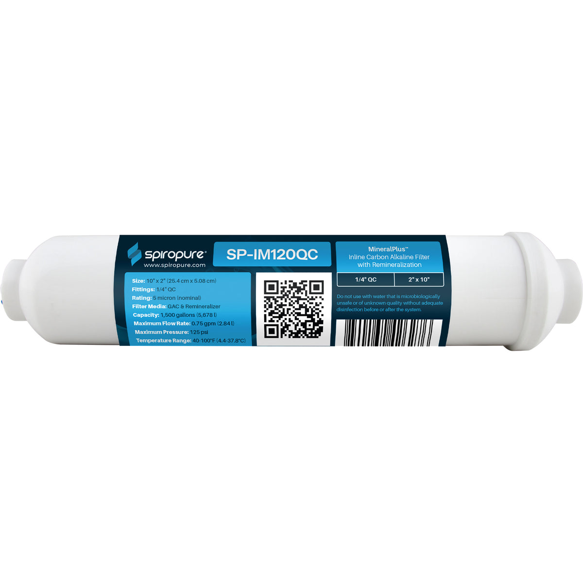 Generic SpiroPure SP-IM120QC Inline Alkaline Carbon Water Filter -1