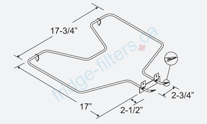 TJWG02A00493 Universal Bake Element for Oven Range