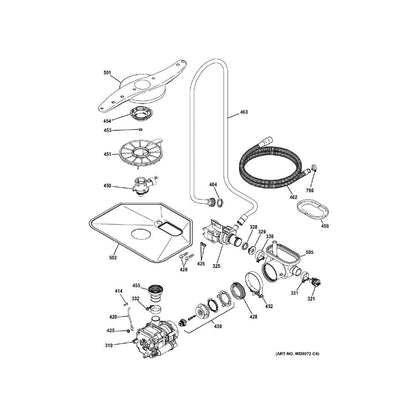 GE WG04F00017 Dishwasher Lower Spray Arm
