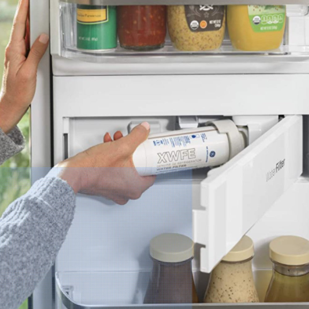 GE XWFE refrigerator water filter cartridge with electronic chip replacement -3